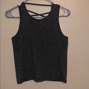Cross cross open back muscle tee